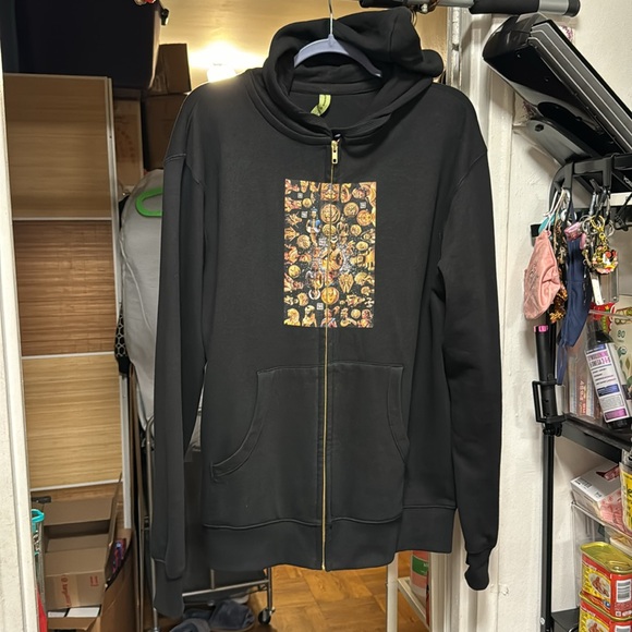 Abstrakjsnc long sleeve black hoodie - Picture 6 of 6